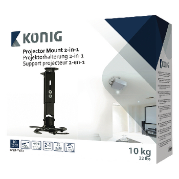 KNM-PM20 Projector plafondbeugel muurbeugel draai- en kantelbaar 10 kg Verpakking foto